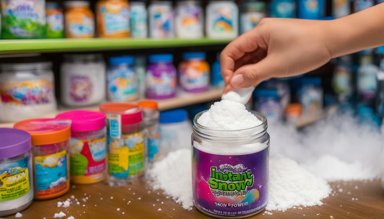 instant snow powder for cloud slime