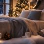 Experience Cozy Winter with Christmas Snow Blanket Cover Set