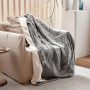 GOTCOZY Electric Heated Blanket Throw 50”X60” – Soft Silky Plush with 4 Heat Levels and 3-Hour Automatic Shut-Off, ETL Certified and Machine Washable in Grey
