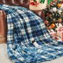 OCTROT Fast Heating Electric Blanket Throw – 50″x60″, Dual Control, 10 Heat Levels, 5 Auto-Off Timers, Soft Warm Plaid Sherpa in Checkered Blue, Ideal for Couch or Sofa, Machine Washable.