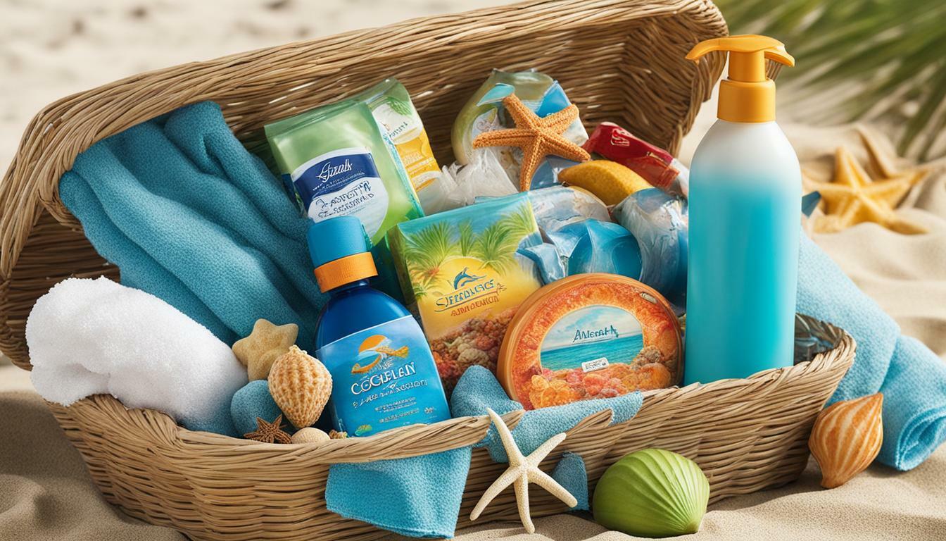 Beach gift basket