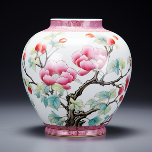 Chinese rose porcelain jar