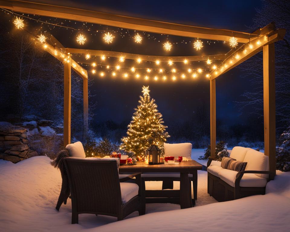 Christmas decorations with solar lights