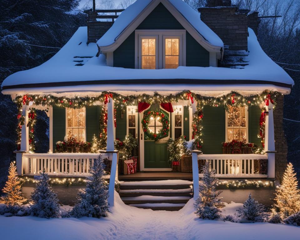 Old-fashioned outdoor Christmas display