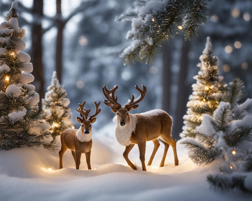 Outdoor Christmas reindeer figurines