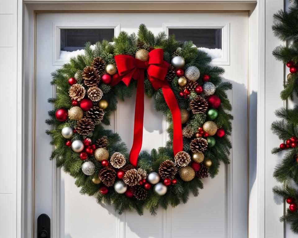 Outdoor Christmas wreath decorations