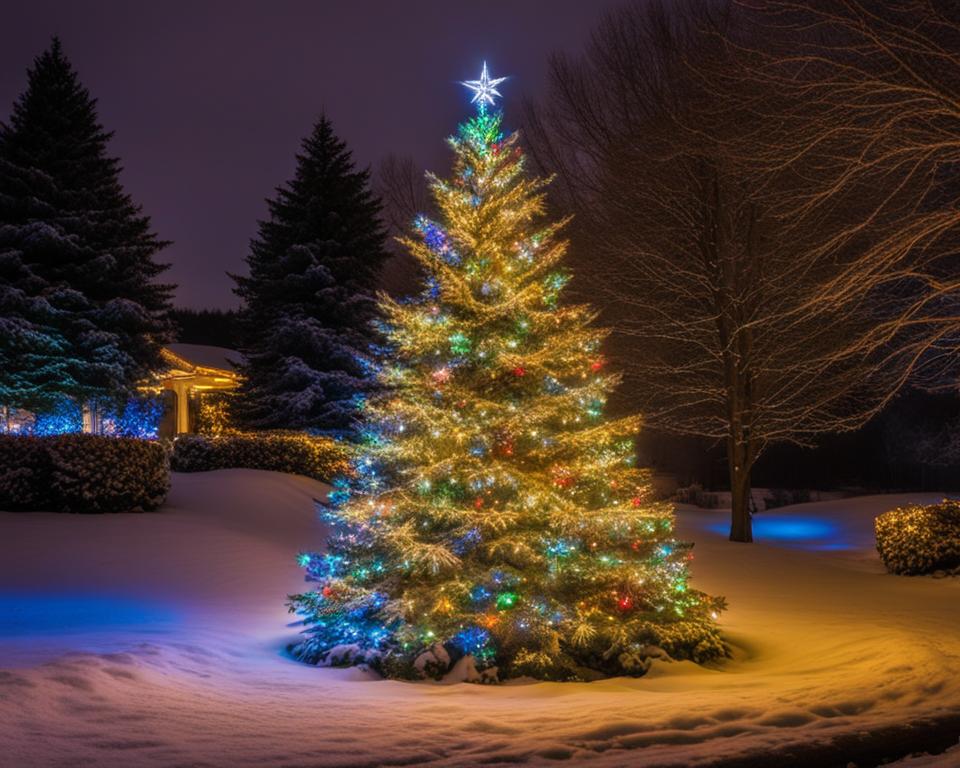 Outdoor LED Christmas tree decorations