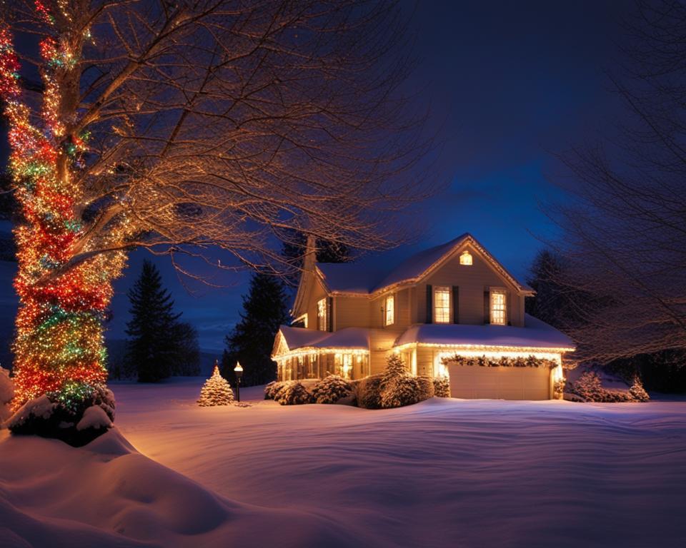 Outdoor holiday projector lights Winter Wonderland design