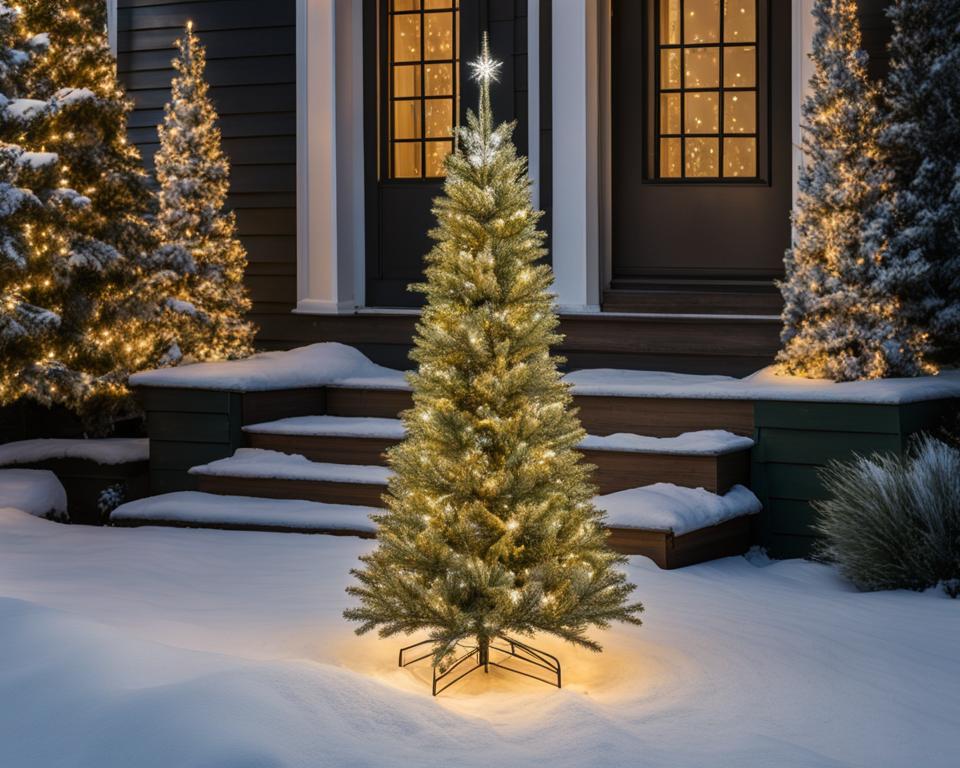 Slim 6ft Outdoor Artificial Christmas Tree