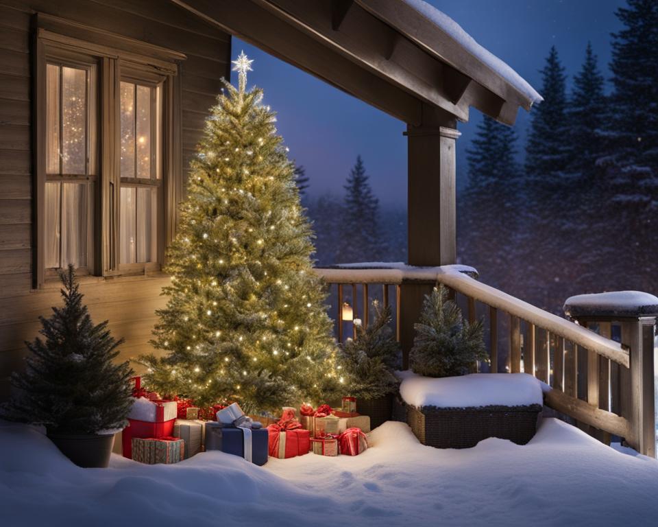 Slim Outdoor Artificial Christmas Trees for Small Spaces
