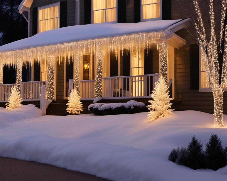 best white outdoor icicle christmas lights