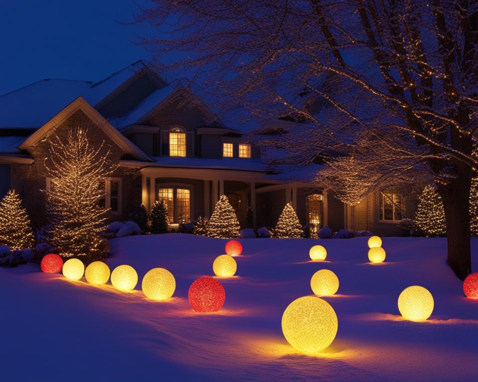 christmas light balls outdoor