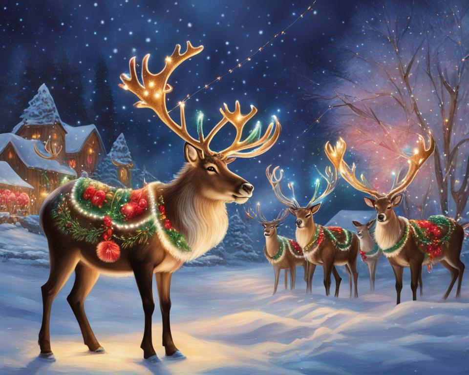 lighted reindeer outdoor decorations