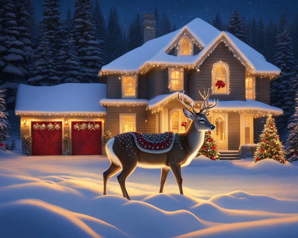 outdoor Christmas deer decoration