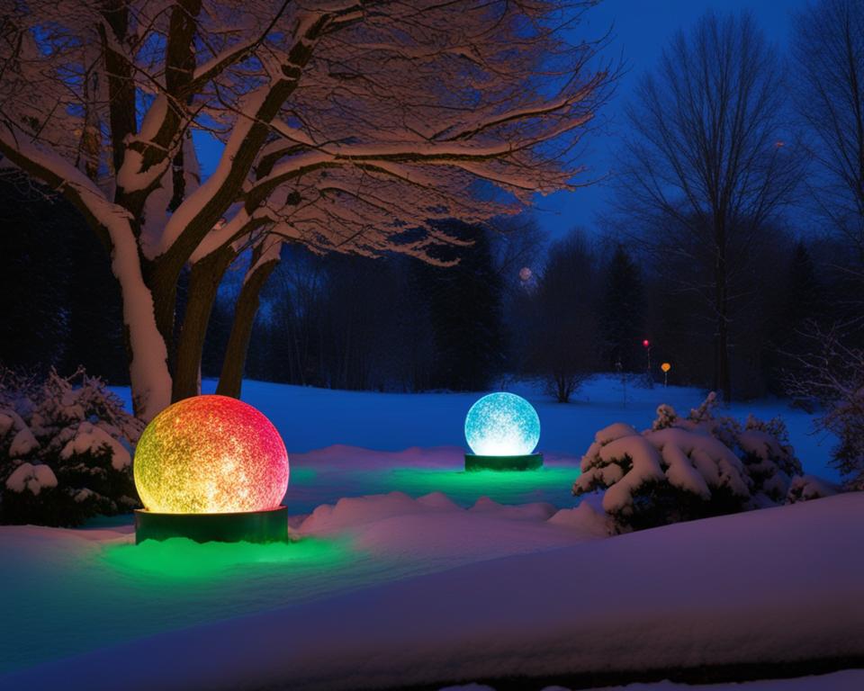 outdoor Christmas light balls