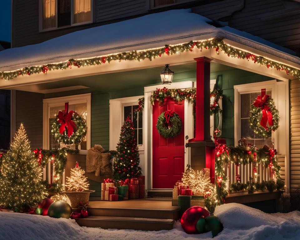 outdoor Christmas porch decorations