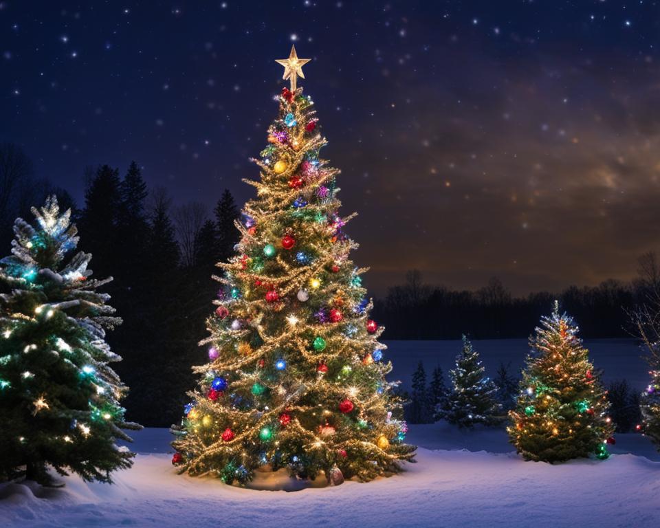 outdoor Christmas tree