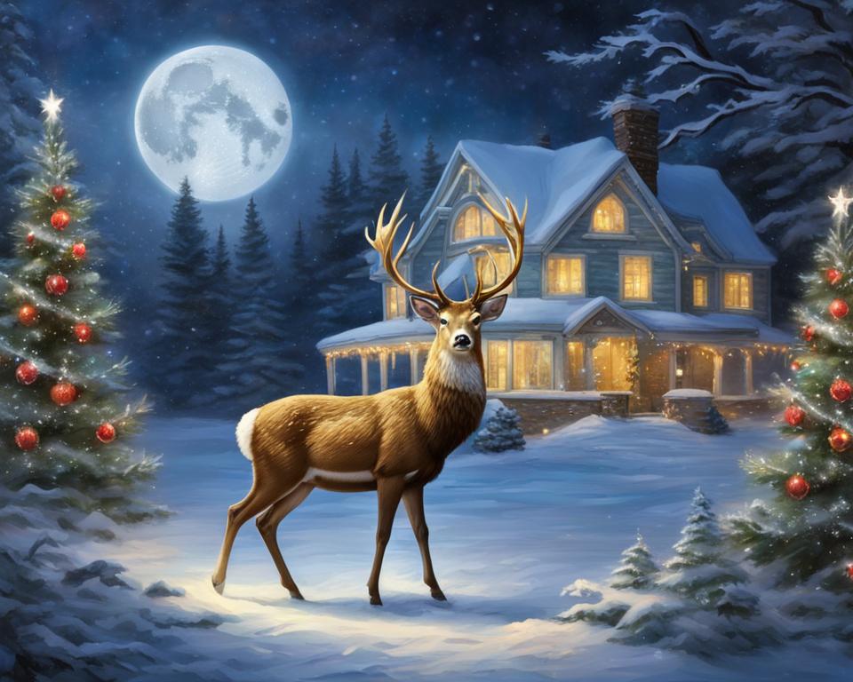 outdoor christmas deer