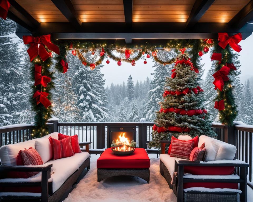 outdoor christmas garland ideas