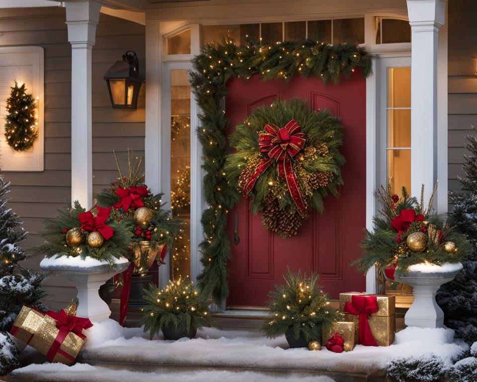 outdoor christmas planters