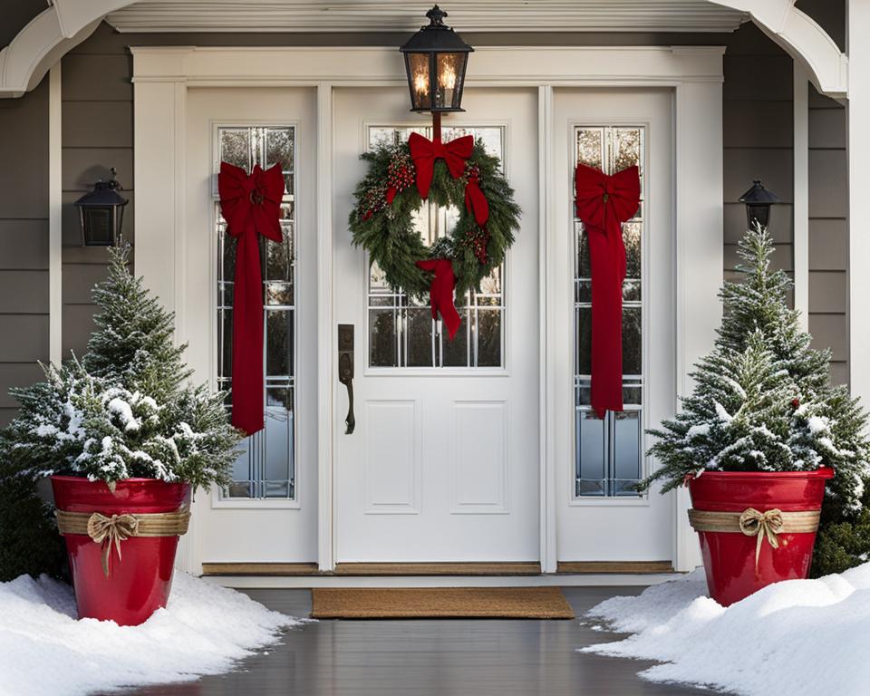 outdoor christmas planters