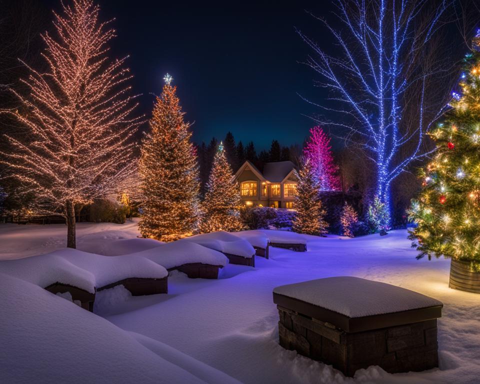 outdoor christmas tree lights ideas