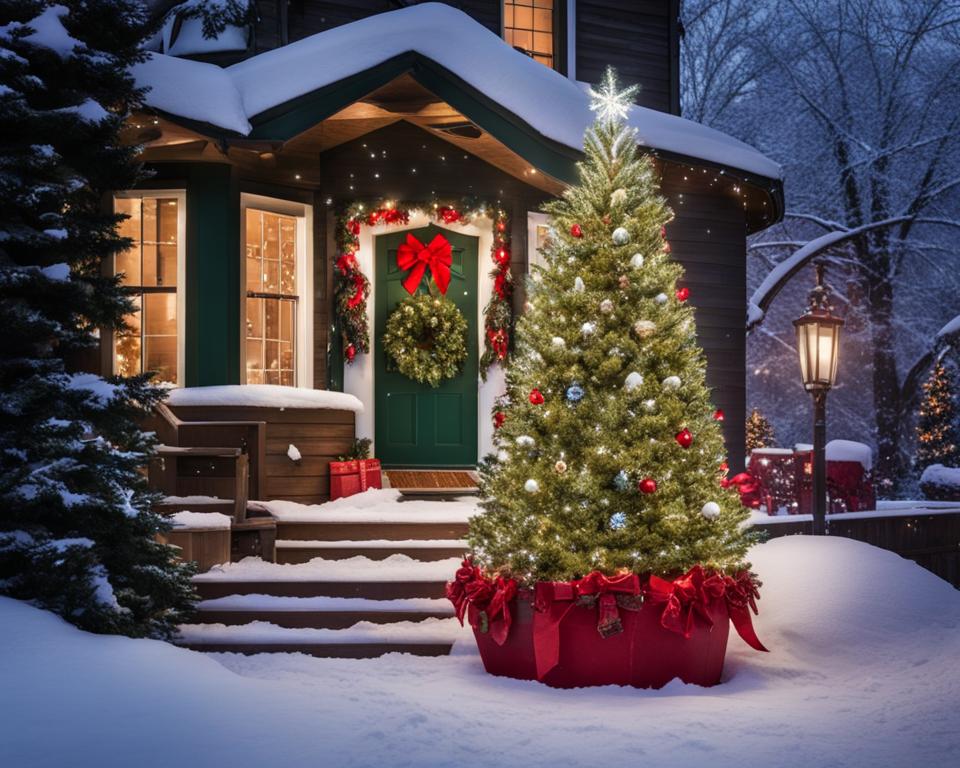 outdoor christmas trees for porch