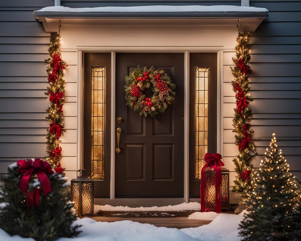 outdoor christmas wreath for front door