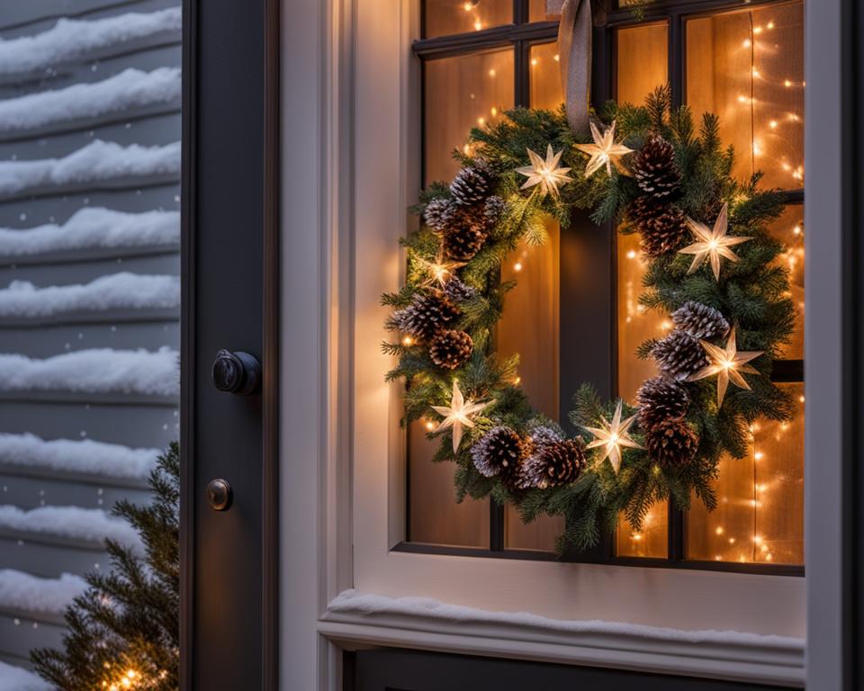 outdoor christmas wreath with remote control