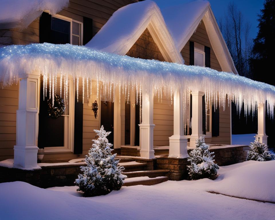 outdoor icicle christmas lights
