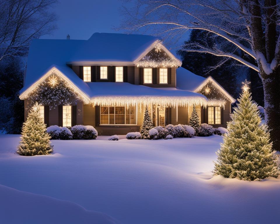 outdoor solar christmas snowflake lights
