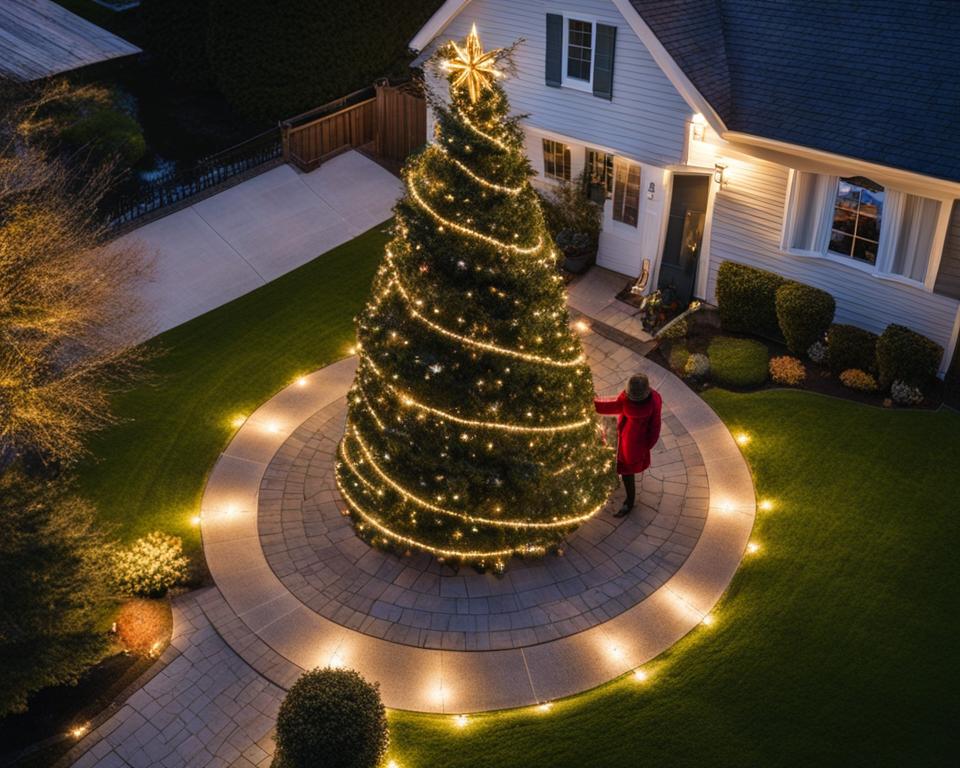 outdoor spiral christmas tree maintenance