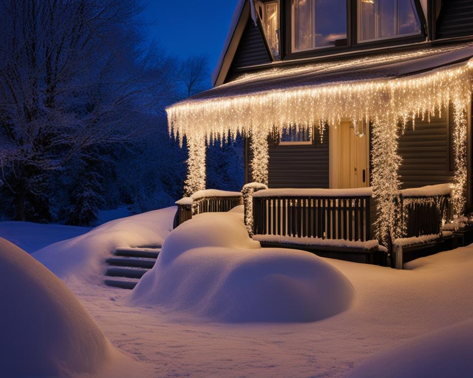 solar-powered outdoor icicle Christmas lights