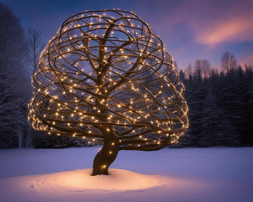 spiral solar Christmas tree lights