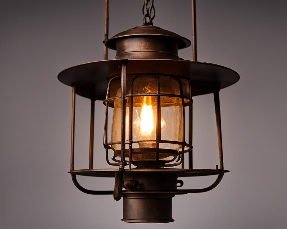 antique railroad lantern globe