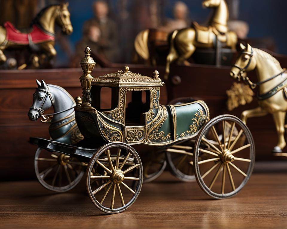 horse metal carriage toy