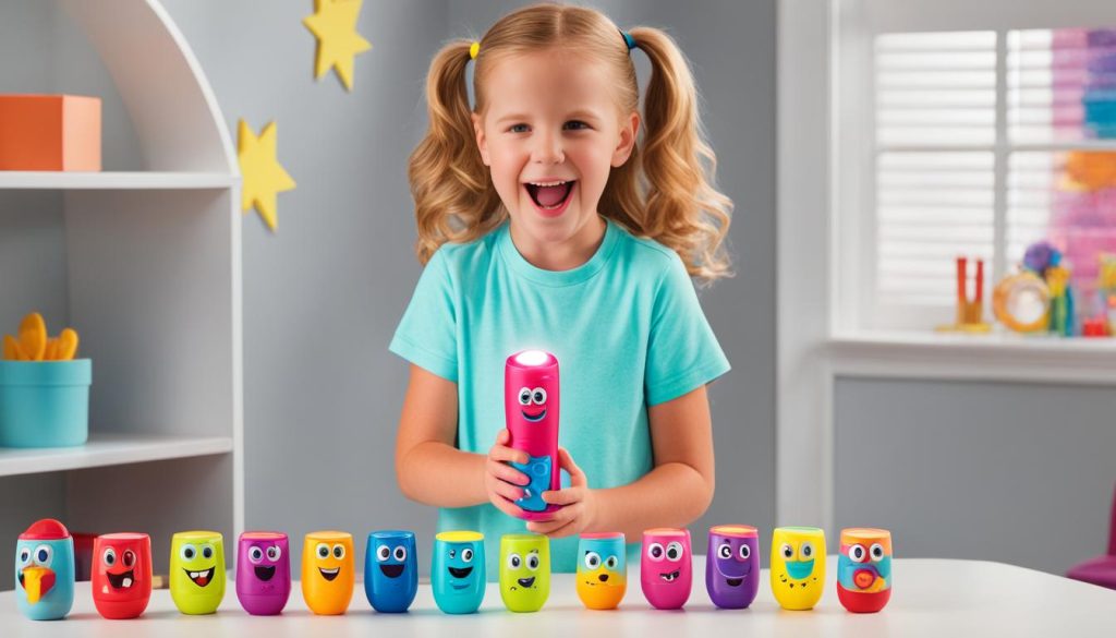 Moodsters Feelings Flashlight features