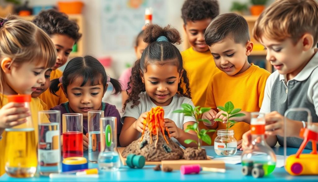 Hands-on learning activities in science experiments for children.