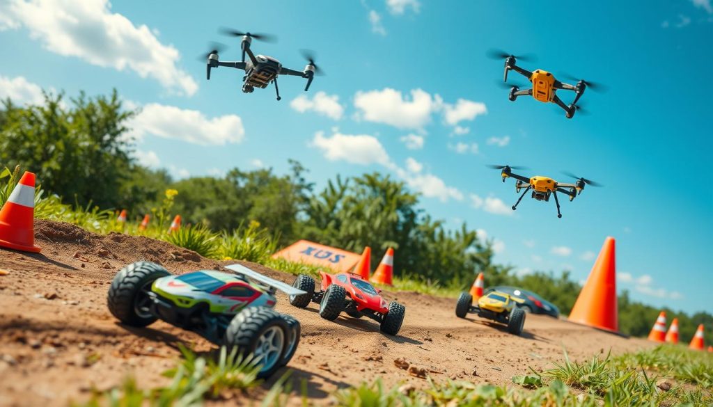 Remote control cars and drones for kids