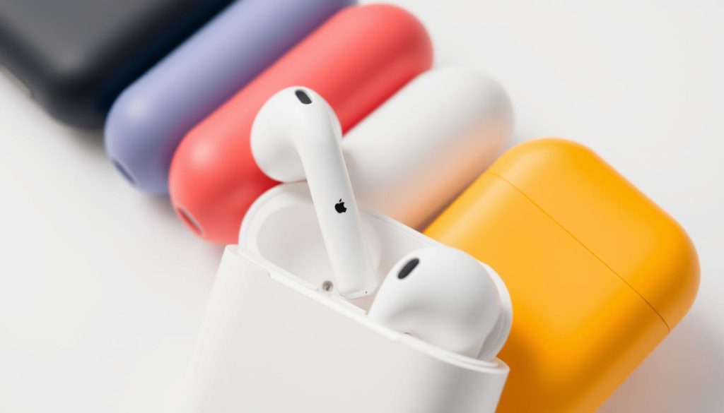 AirPods design showcasing size, weight, and color choices