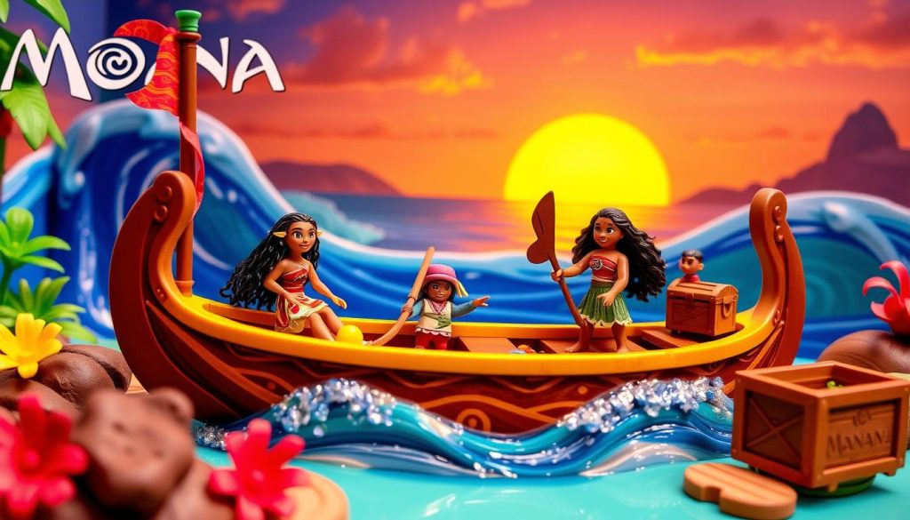 Moana 2 Canoe Crew Playset features