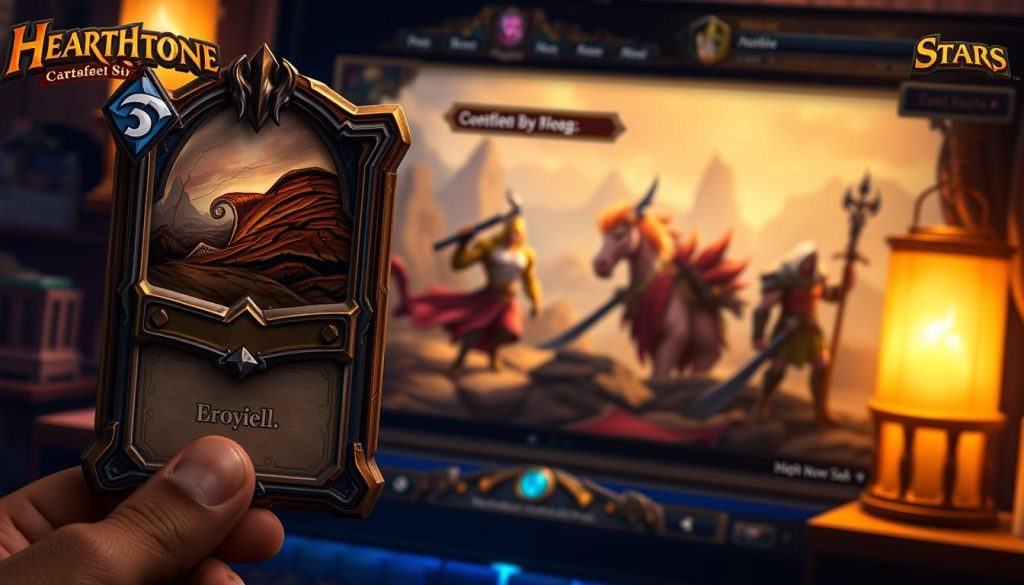 Hearthstone digital card game interface