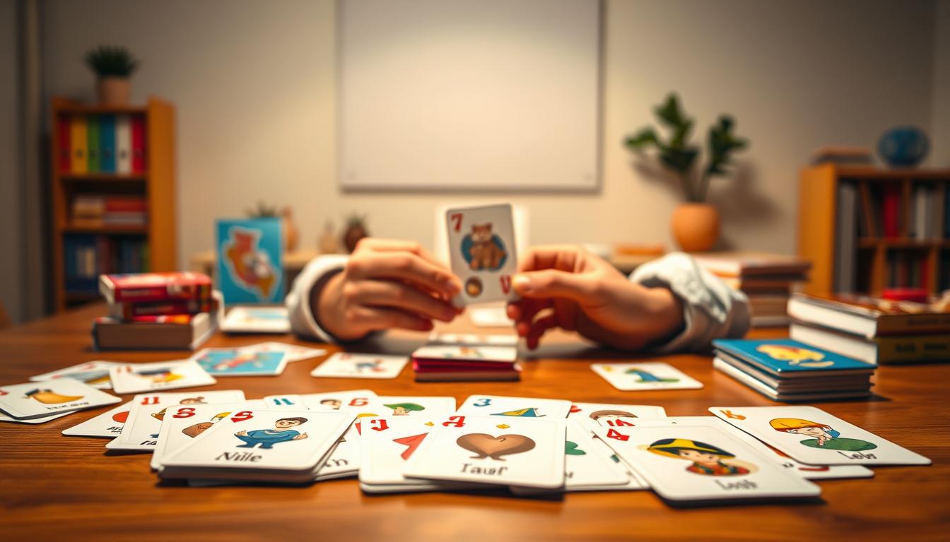 Language-learning card games